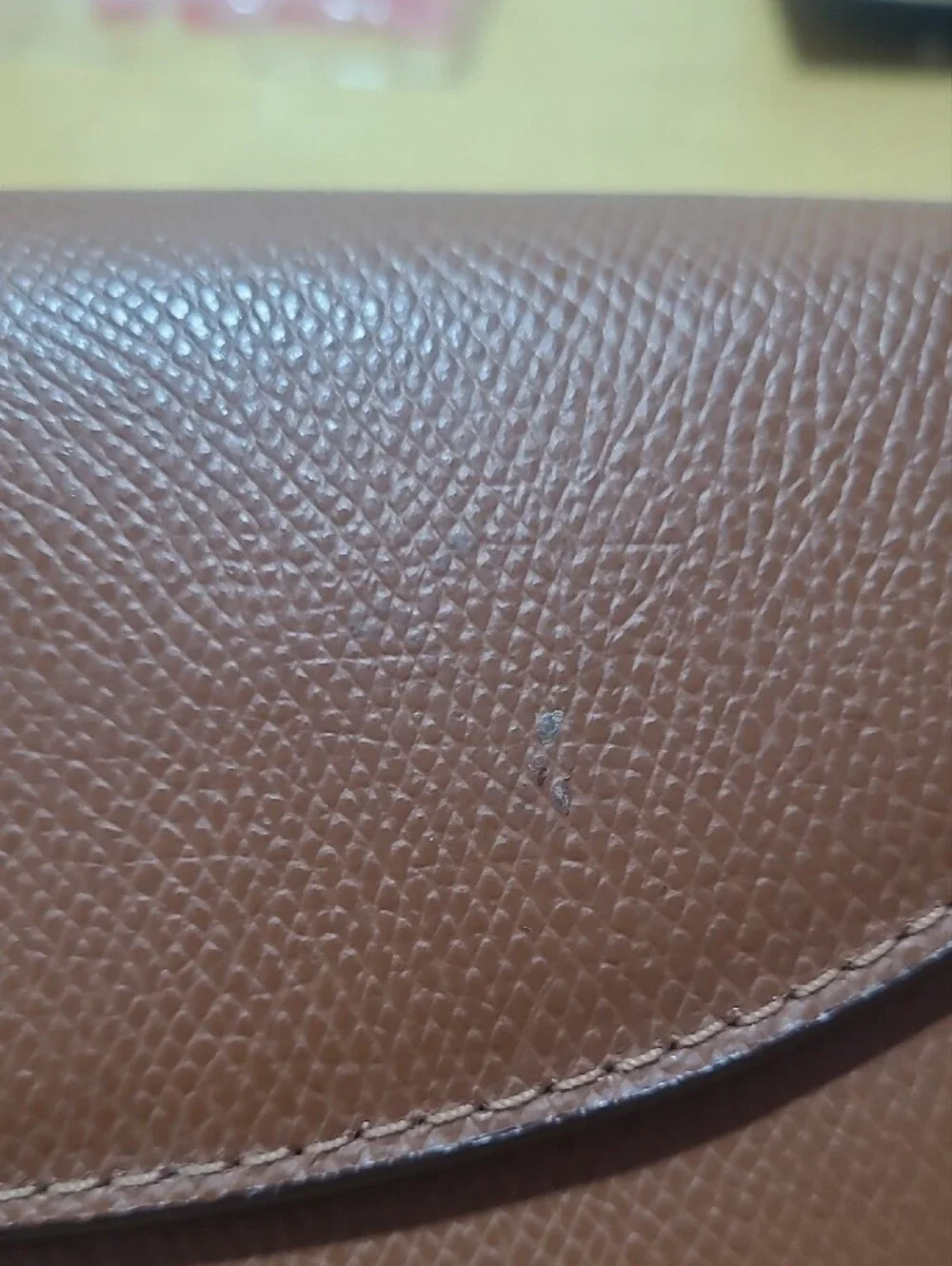 Coach Pebbled Leather Wallet in Warm Brown